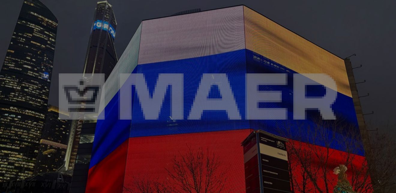 The innovative 3D media façade "International" from MAER adorns Moscow City.