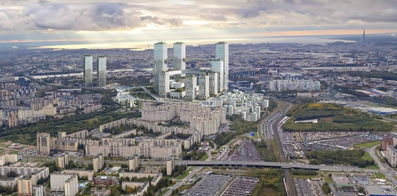 圣彼得堡市：拉多日斯基车站附近重新设计的摩天大楼概念