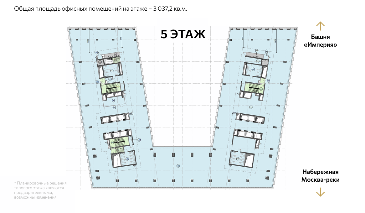 مكتب للبيع في برج إمباير 2 (سيتي 4)، الطابق الخامس, вид 1