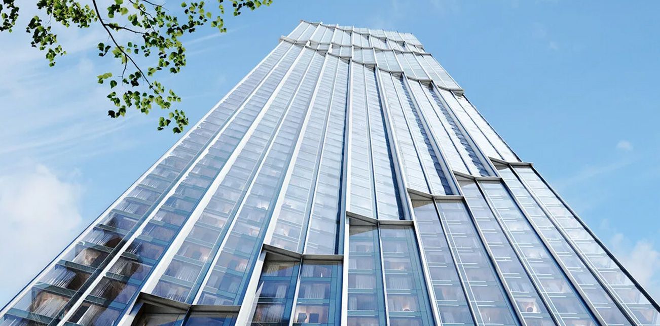 莫斯科市的金属和玻璃 Dau Dom 摩天大楼