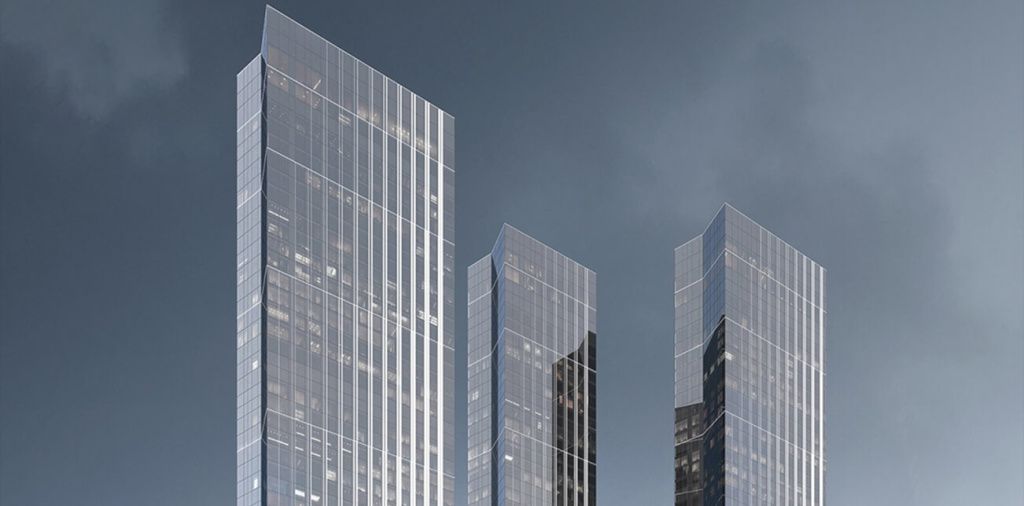 три белые башни Capital Towers три белые башни Capital Towers