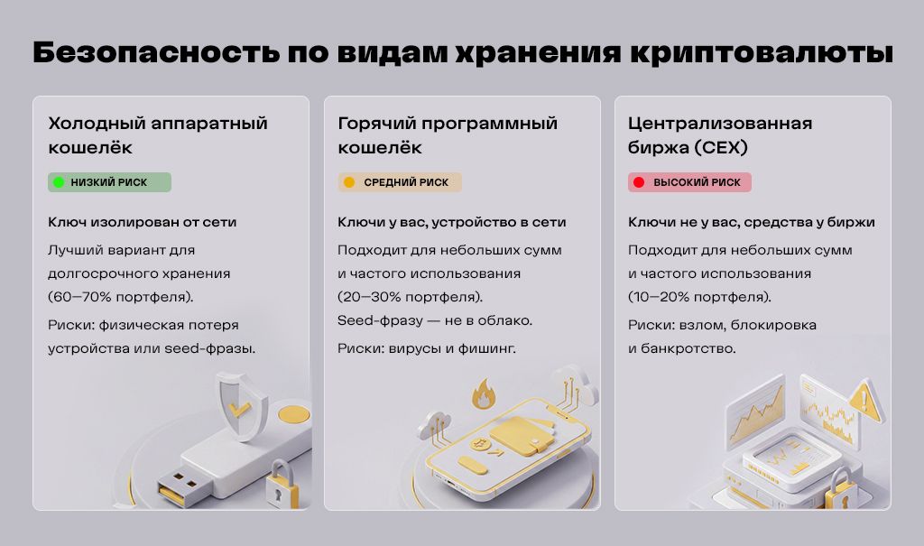 Способы и виды хранения криптовалюты