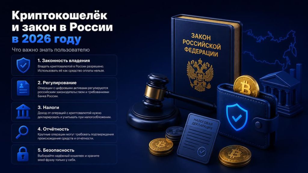 Криптокошелёк и закон в России в 2026 году Криптокошелёк и закон в России в 2026 году