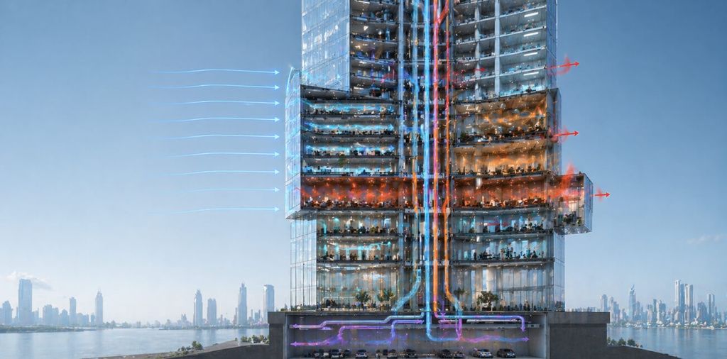 Лёгкие небоскрёбов: как высотки Москва-Сити получают свежий воздух