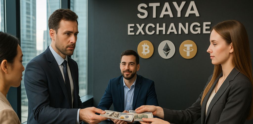 Криптообменник в Москва-Сити Staya Exchange – универсальный обменник (рубли и доллары)