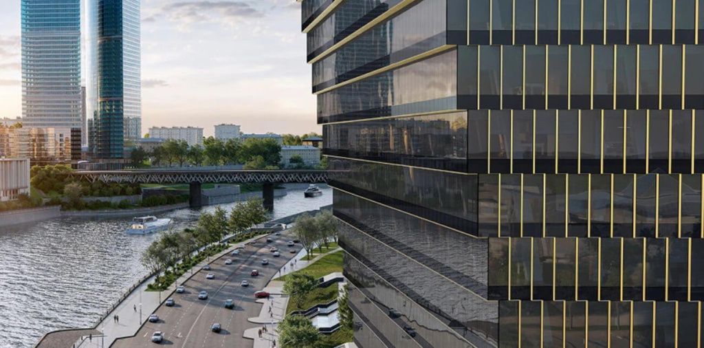 View of the Moscow City Office Building 