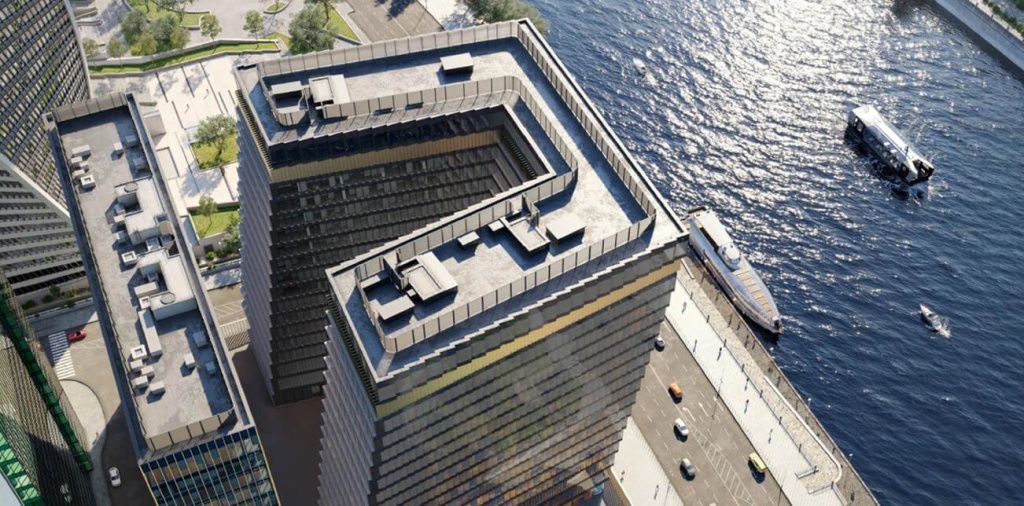 Офисный комплекс «СИТИ‑4» в Москва-Сити и его визуализация