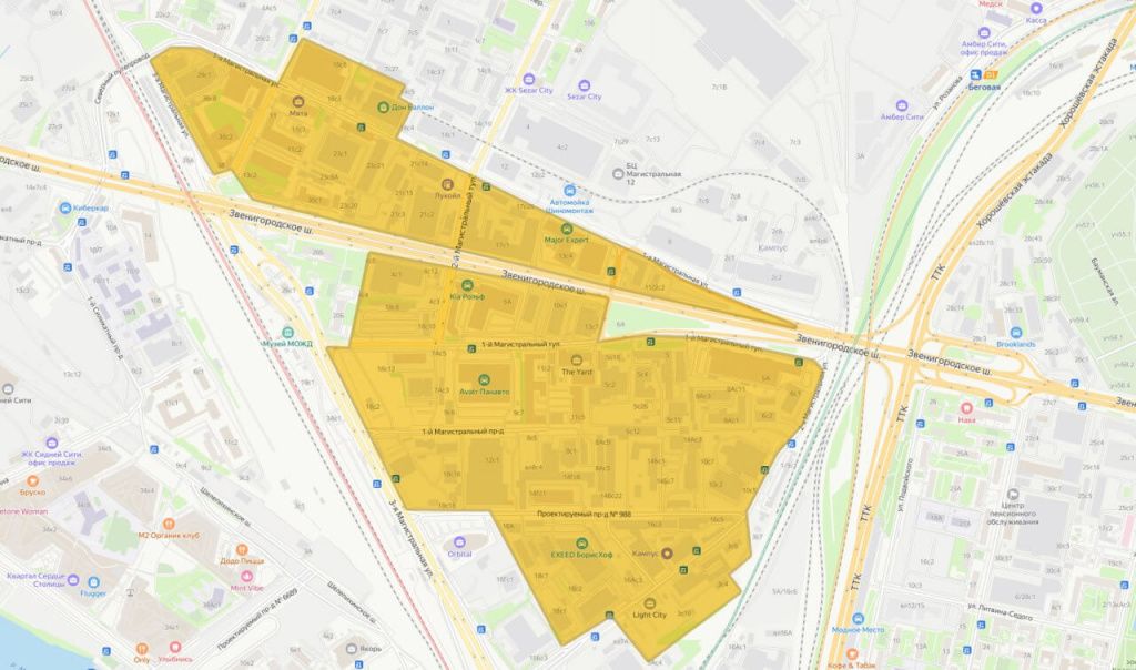 A new high-rise district near Moscow City on a territory of more than 70 hectares