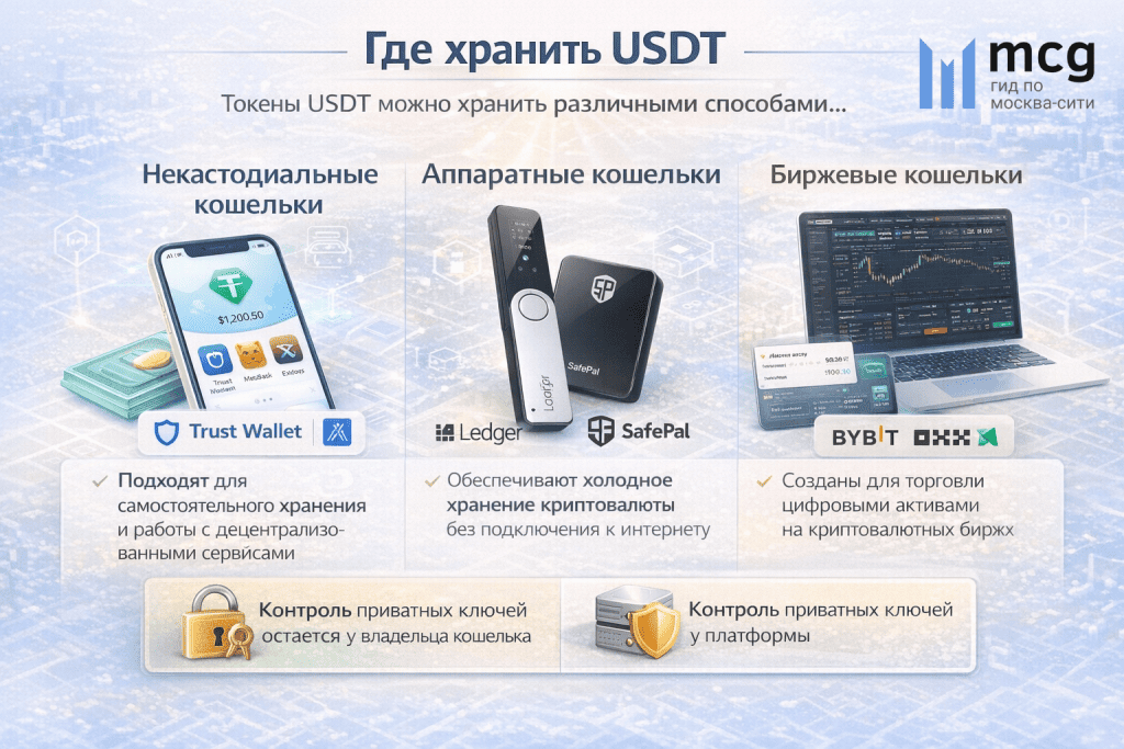 Варианты хранения USDT: кошельки и способы доступа к токену