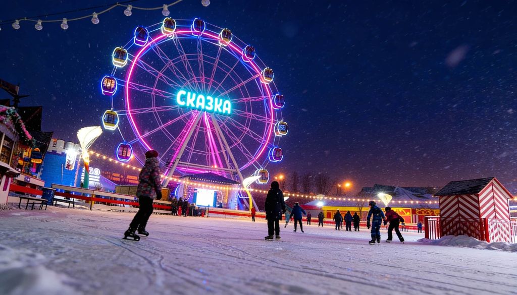 Тюбинги в парке Сказка