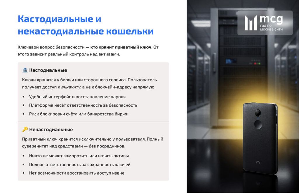 Кастодиальные и некастодиальные кошельки