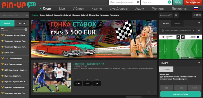 Pin‑Up Bet, вид 2