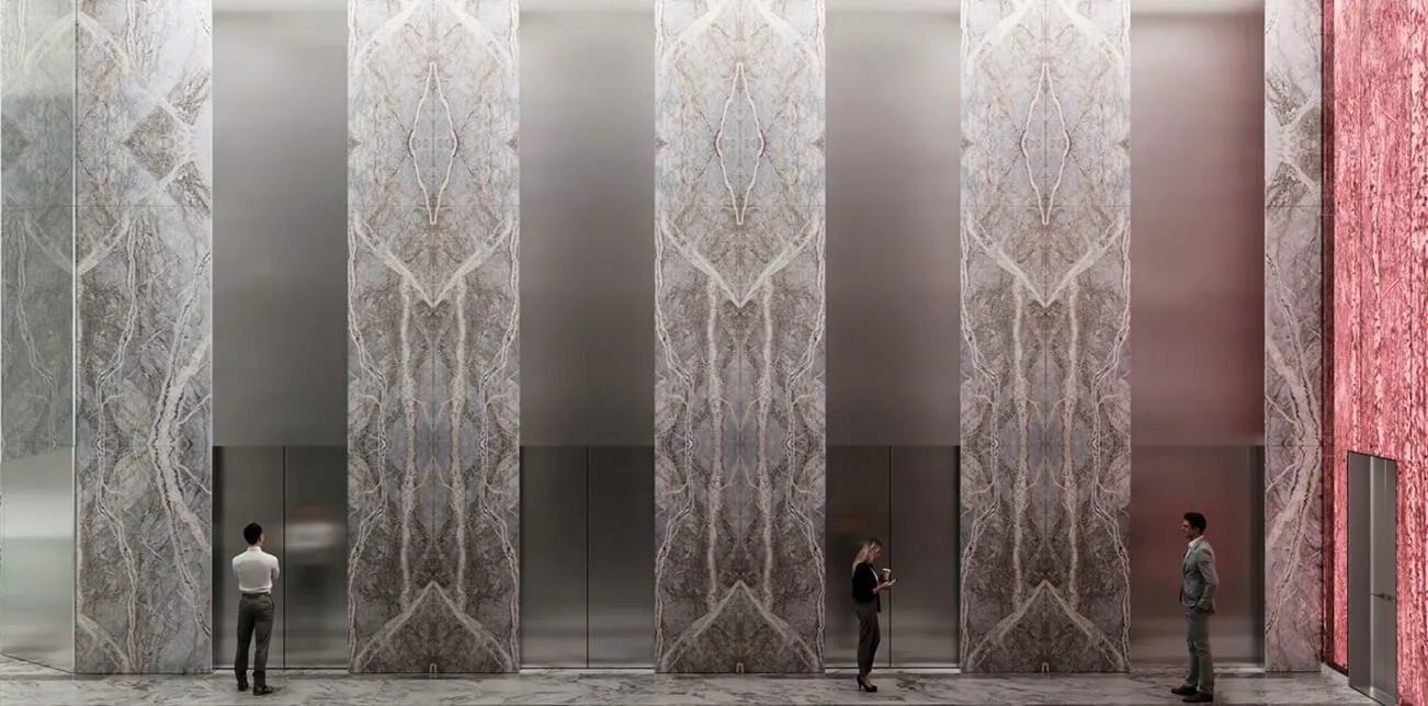 Double-deck high-speed elevators at iCITY bring a new level of vertical mobility to Moscow City.