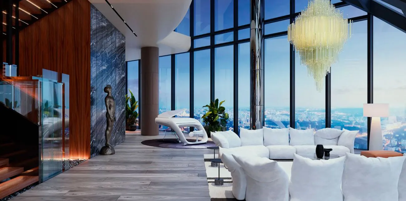 The most expensive lot in Moscow is located in the Federation Tower