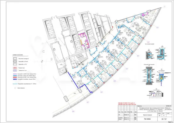 Арена офиса в башне Федерация Восток 733 м² на 38 этаже, вид 6