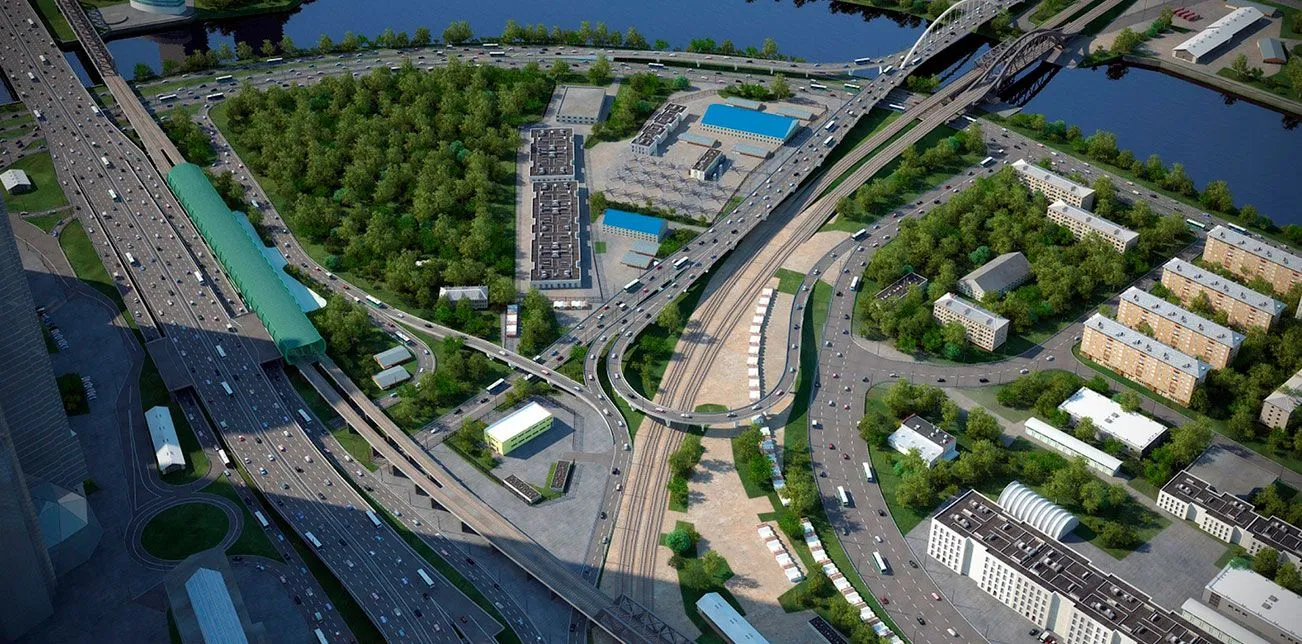 Reconstruction of the interchange in the Moscow-City area