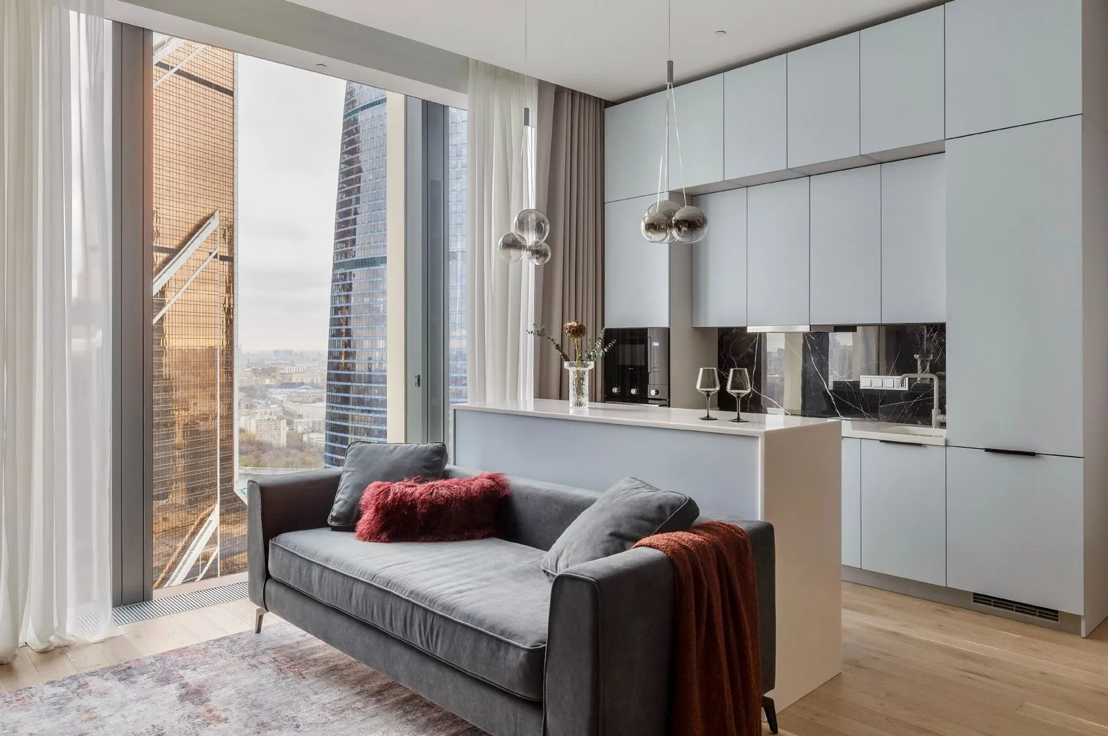 在莫斯科市租一套 52 平方米的公寓用于举办活动和聚会。, вид 1