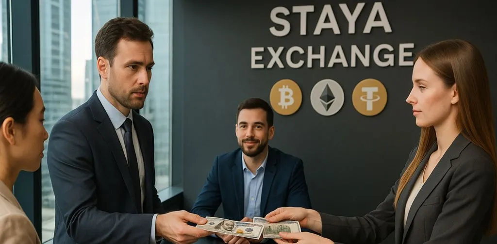Криптообменник в Москва-Сити Staya Exchange – универсальный обменник (рубли и доллары)